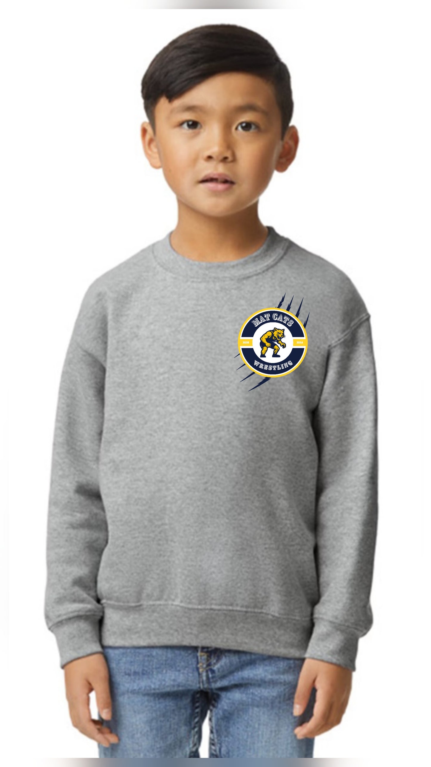 PRE-ORDER MATCAT WRESTLING CREWNECK SWEATSHIRT (POCKET SIZE LOGO)