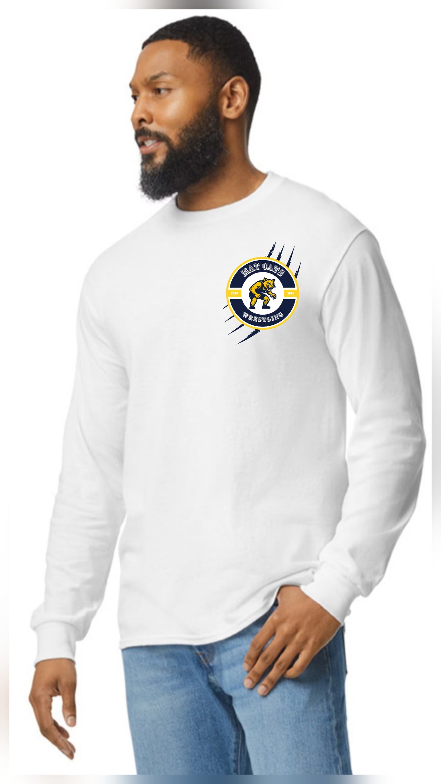 PRE-ORDER MATCAT WRESTLING LONG SLEEVE (POCKET SIZE LOGO)