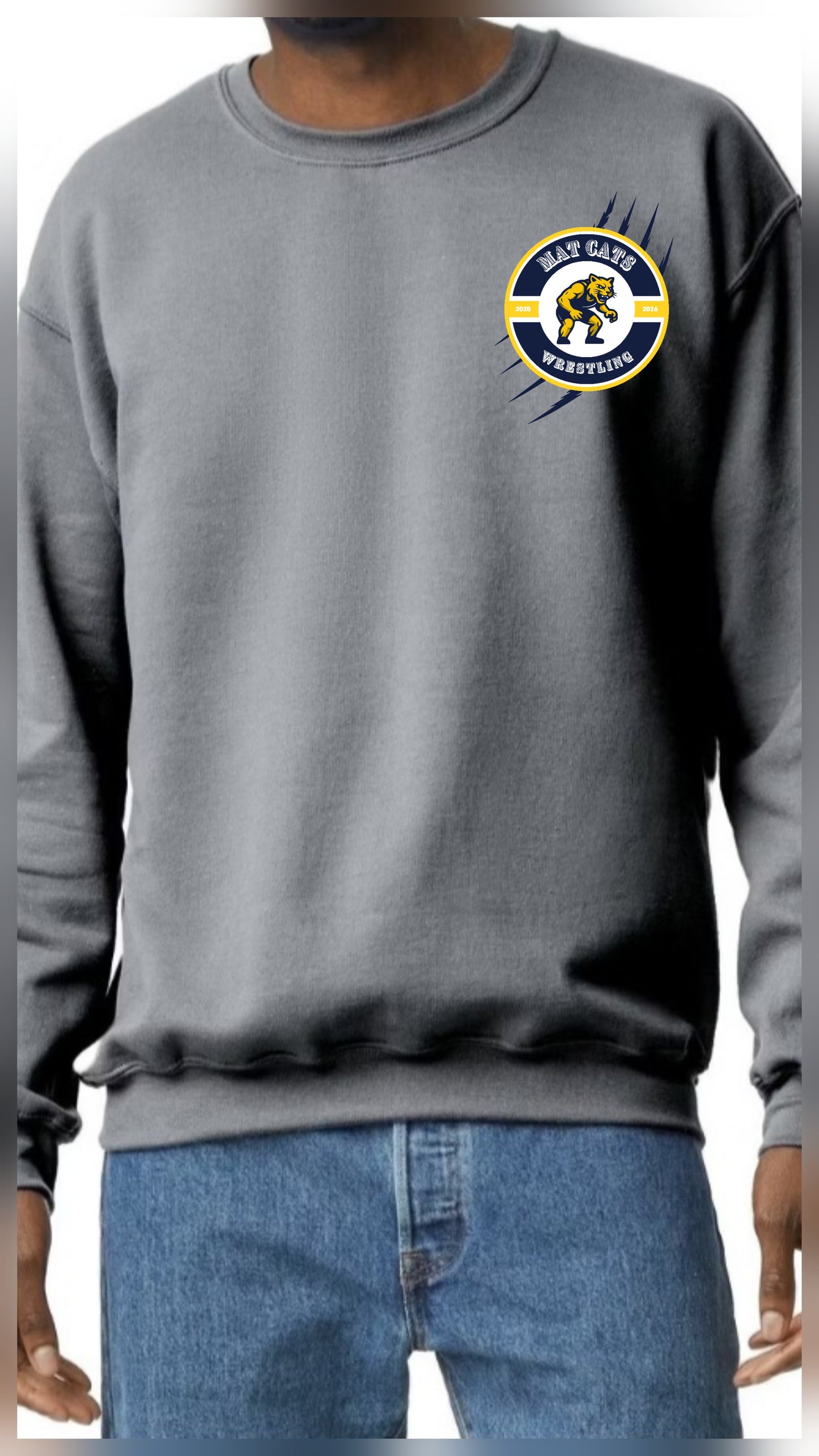 PRE-ORDER MATCAT WRESTLING CREWNECK SWEATSHIRT (POCKET SIZE LOGO)