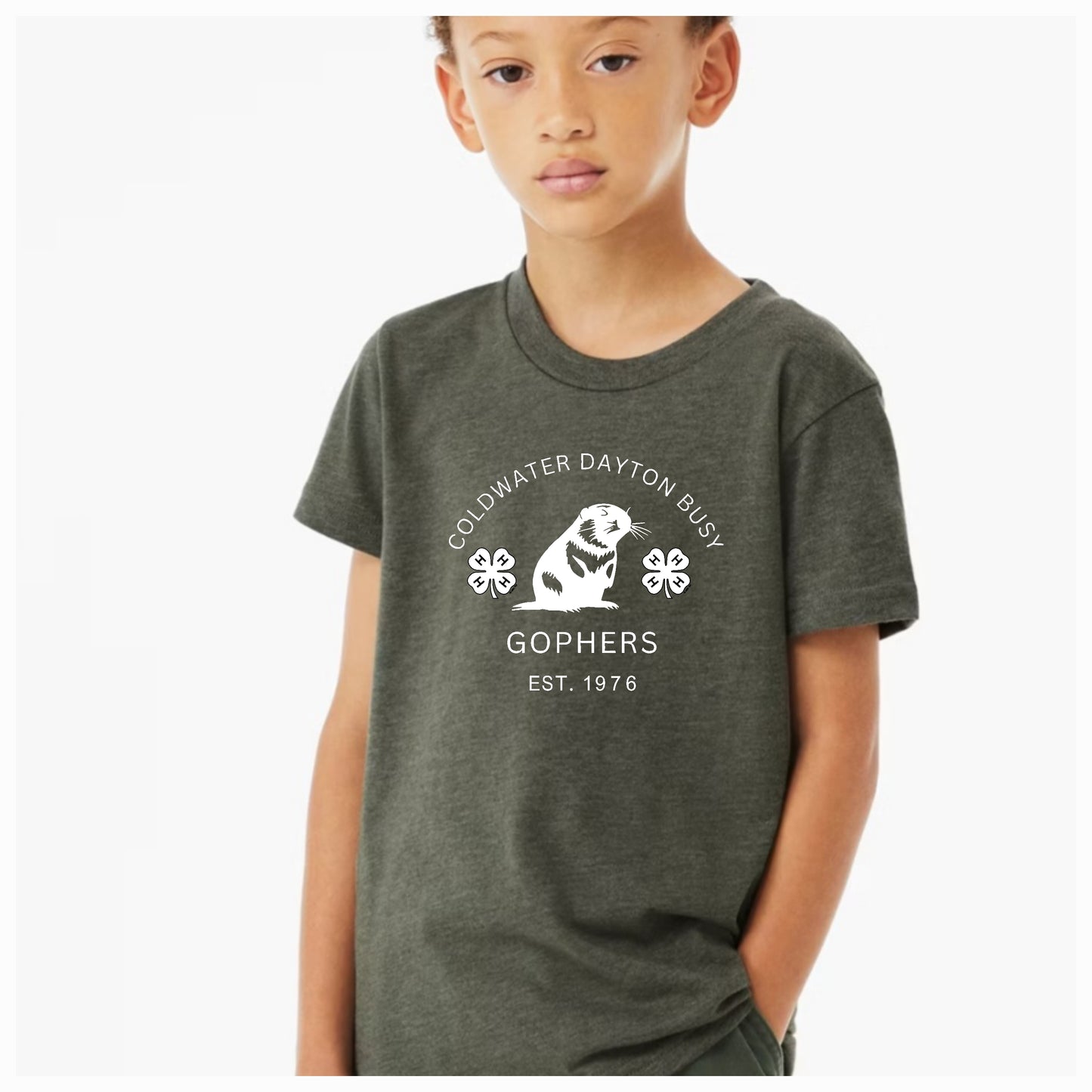 PRE-ORDER 4-H BUSY GOPHERS T-SHIRT with-Last name option on the back