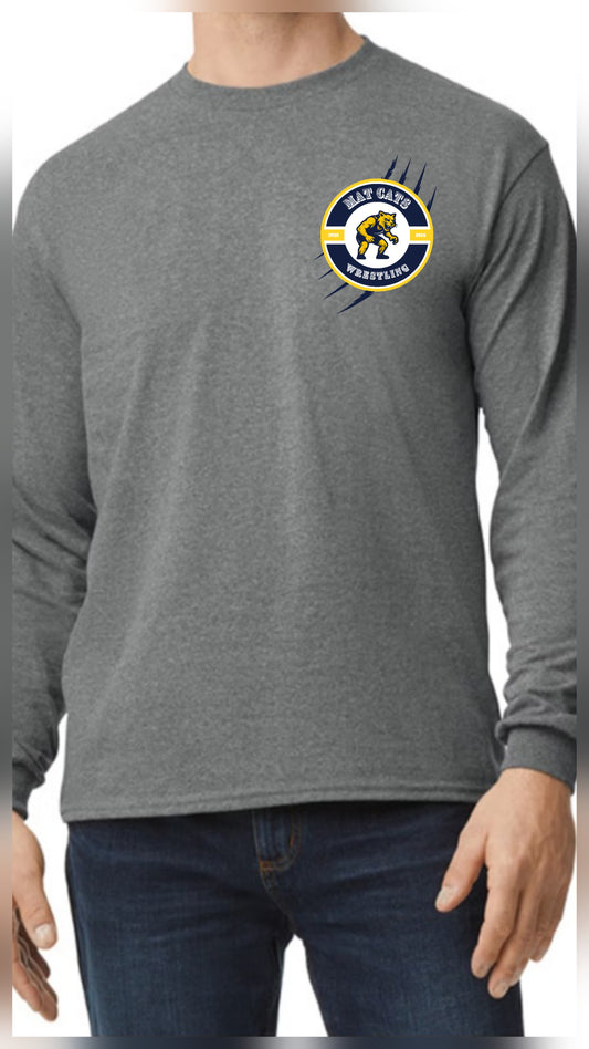 PRE-ORDER MATCAT WRESTLING LONG SLEEVE                    (POCKET SIZE LOGO)